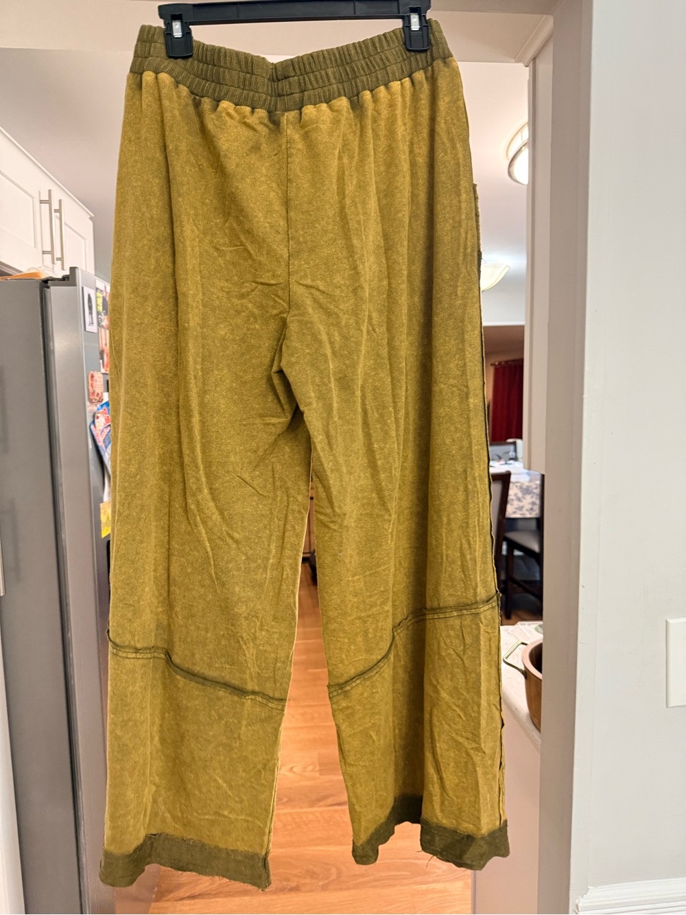 New nwt Umgee wide Leg Colorblock pull on Pants - Olive/Khaki - Picture 4 of 4